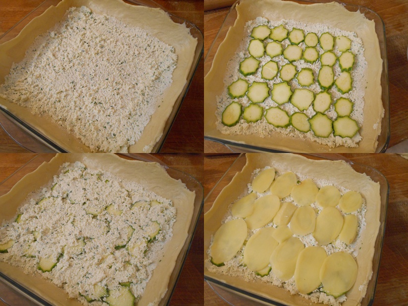 Torta salata  ricotta zucchine e patate