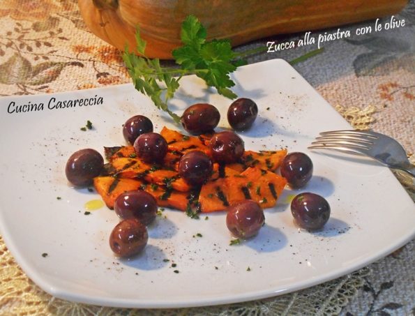 Zucca grigliata con olive