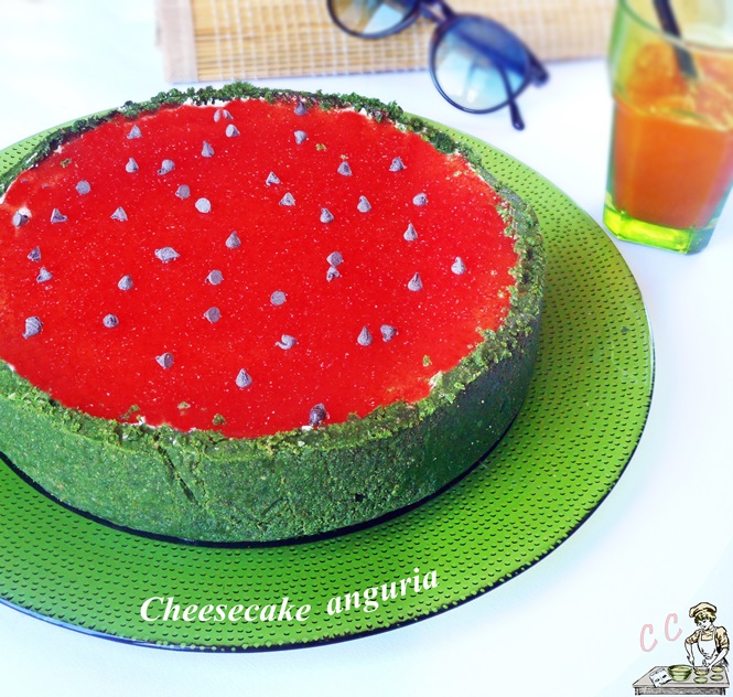 Cheesecake anguria dolce estivo senza cottura