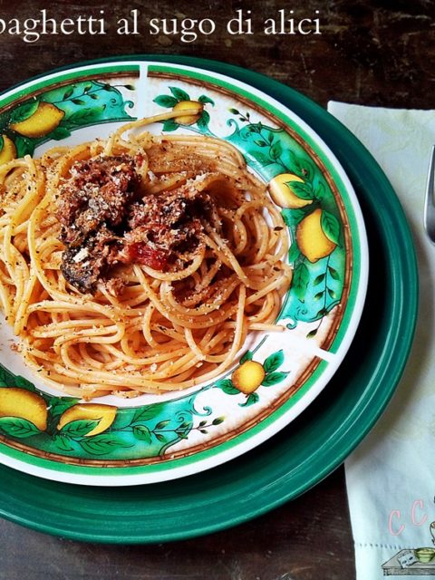 Spaghetti al sugo di alici
