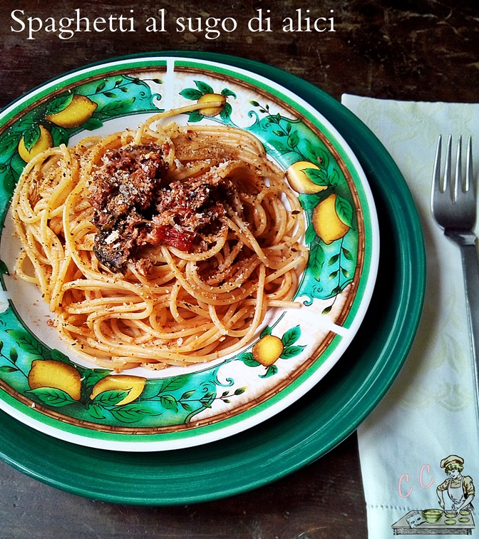 Spaghetti al sugo di alici