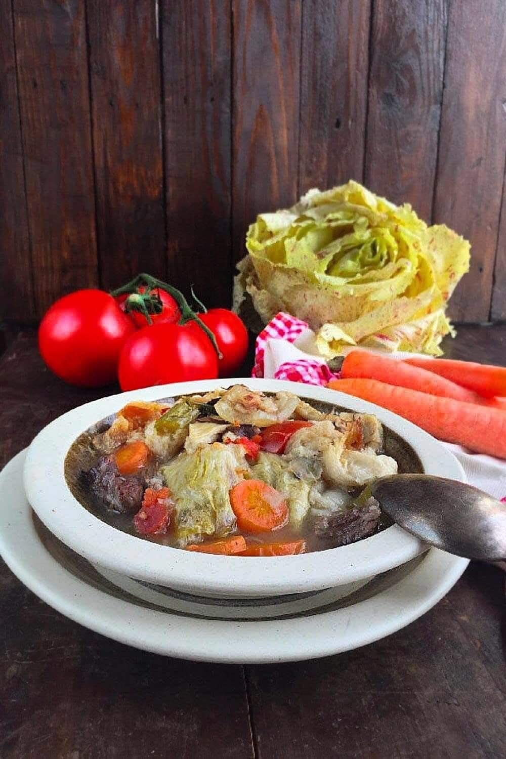 Carcerato zuppa toscana con radicchio variegato