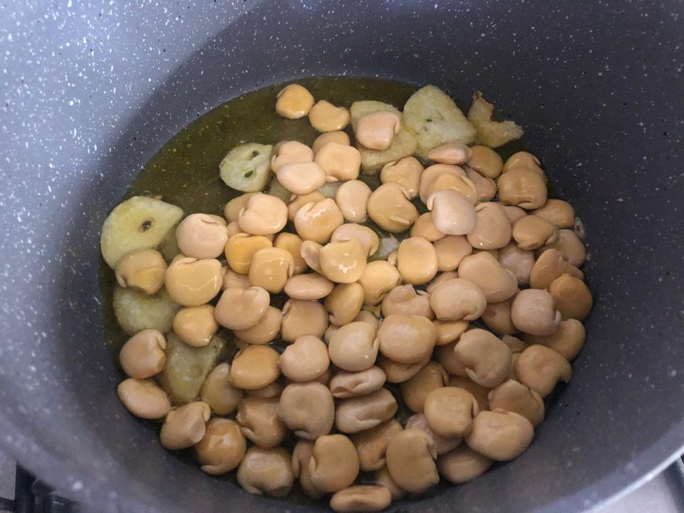 Minestra di lupini legumi con gamberetti ricetta primi